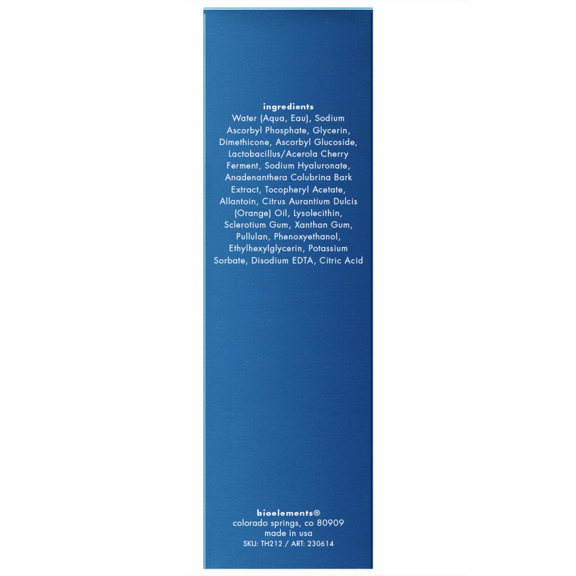 Bioelements vc10 serum texture on hand, refreshing cooling gel.
