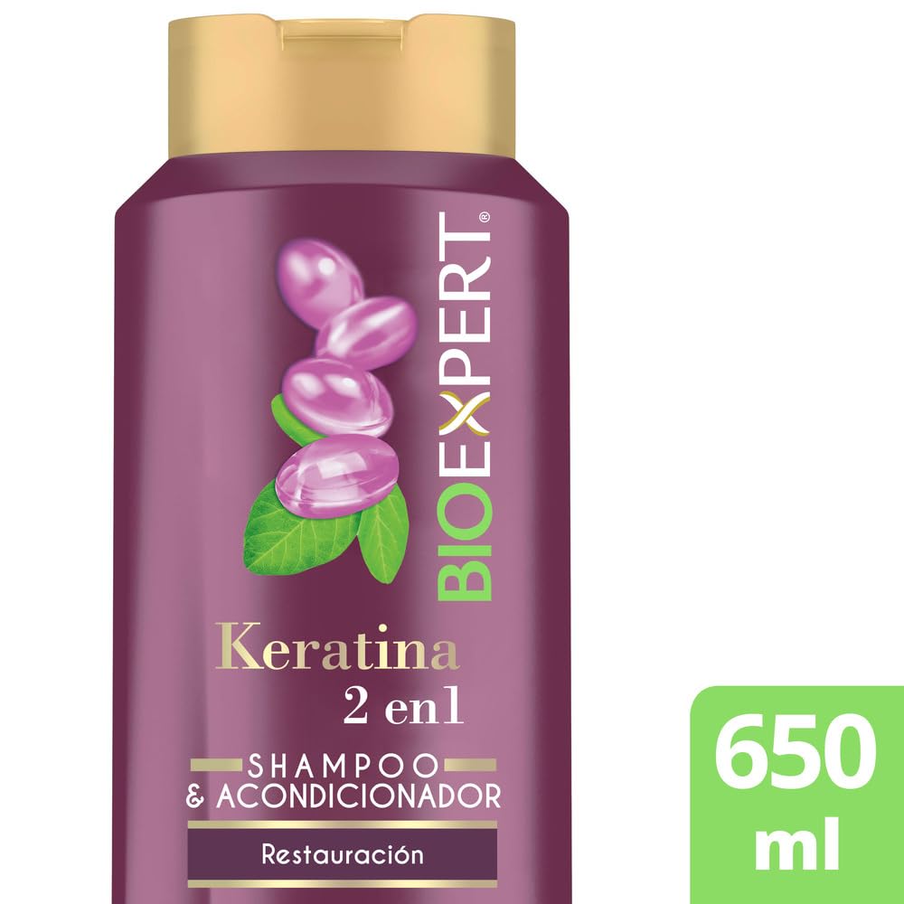 Bioexpert Keratin 2in1 bottle back highlighting neutral pH formula