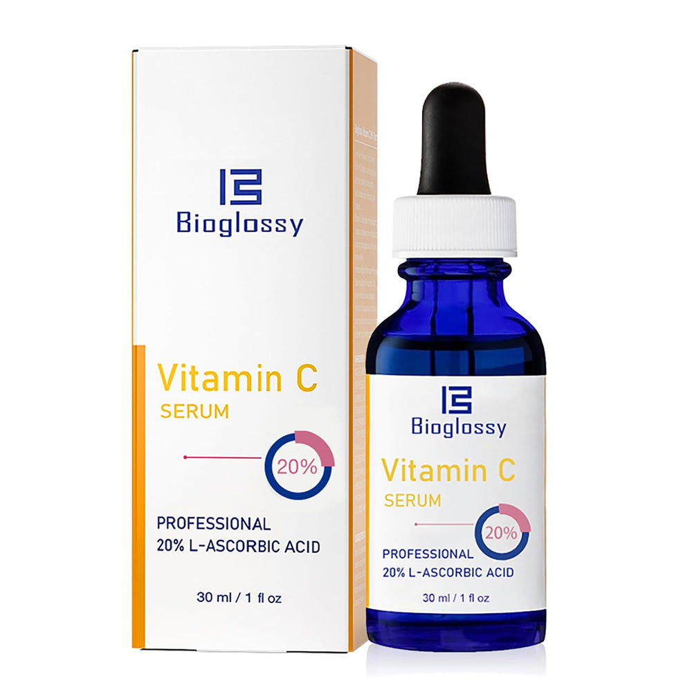 Bioglossy Vitamin C Serum journey bottle conveys everyday use and routine integration.