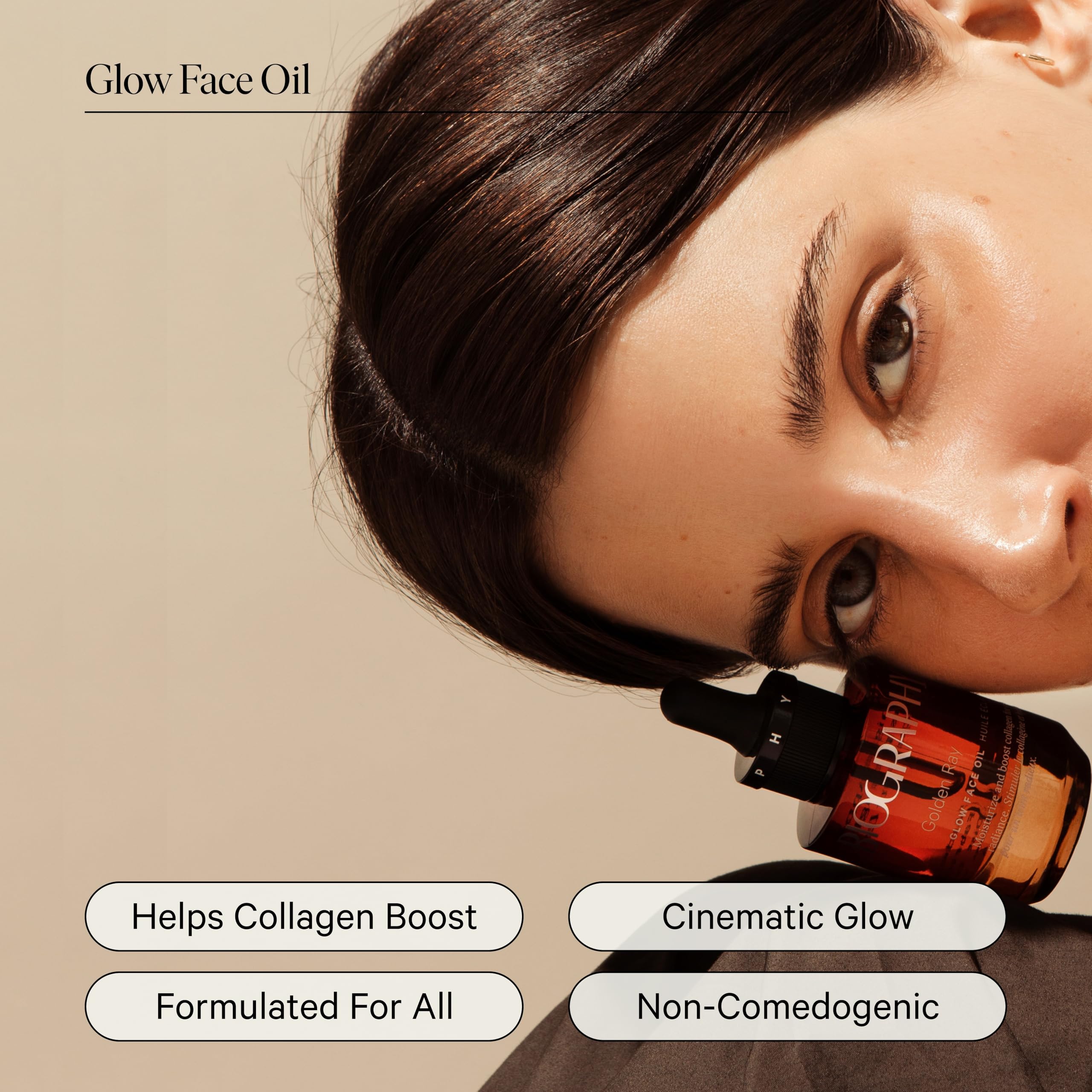 Biography Face Oil Glow used with gua sha for better glide and contouring