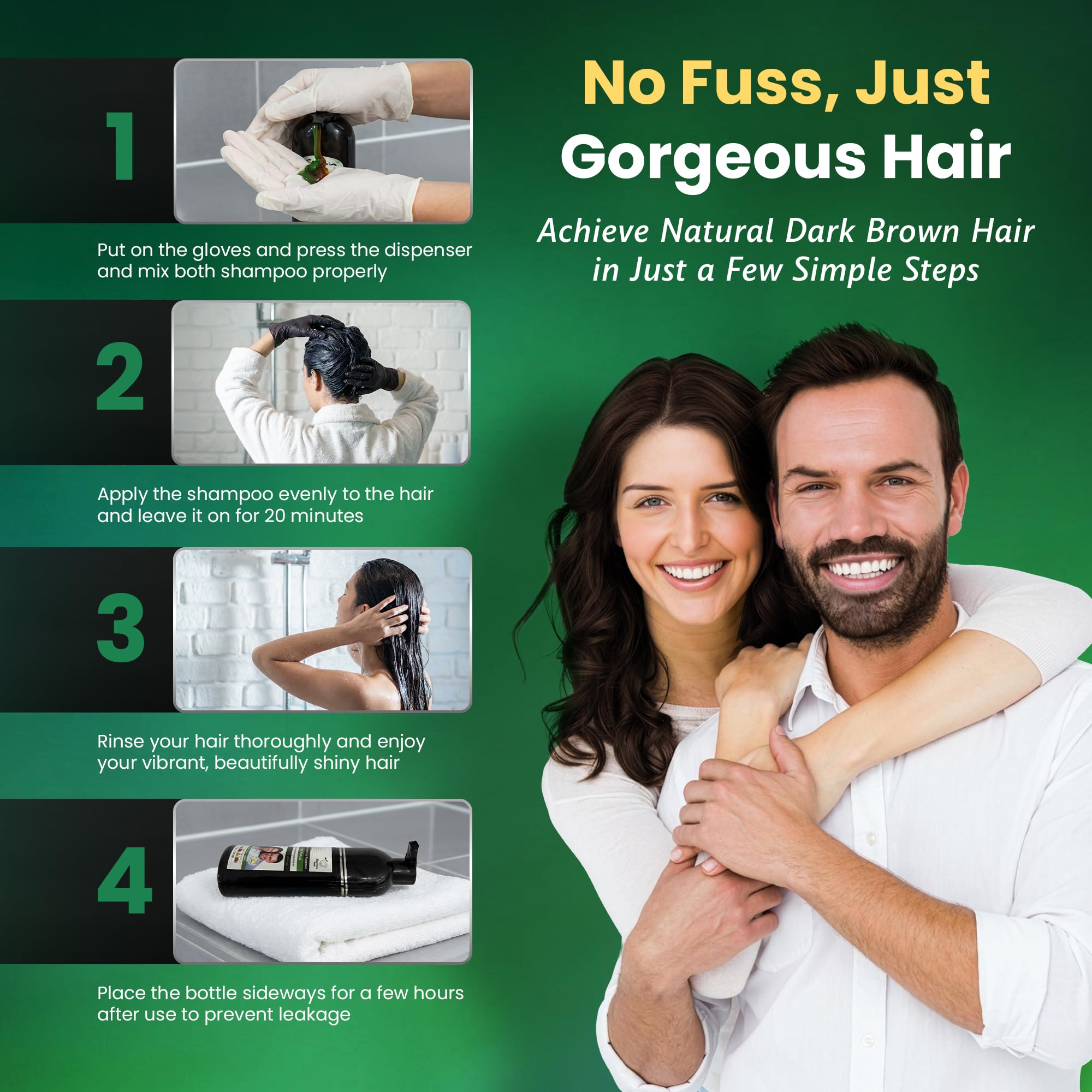 BIOGREEN ROOTS gray coverage result with natural brown shade.