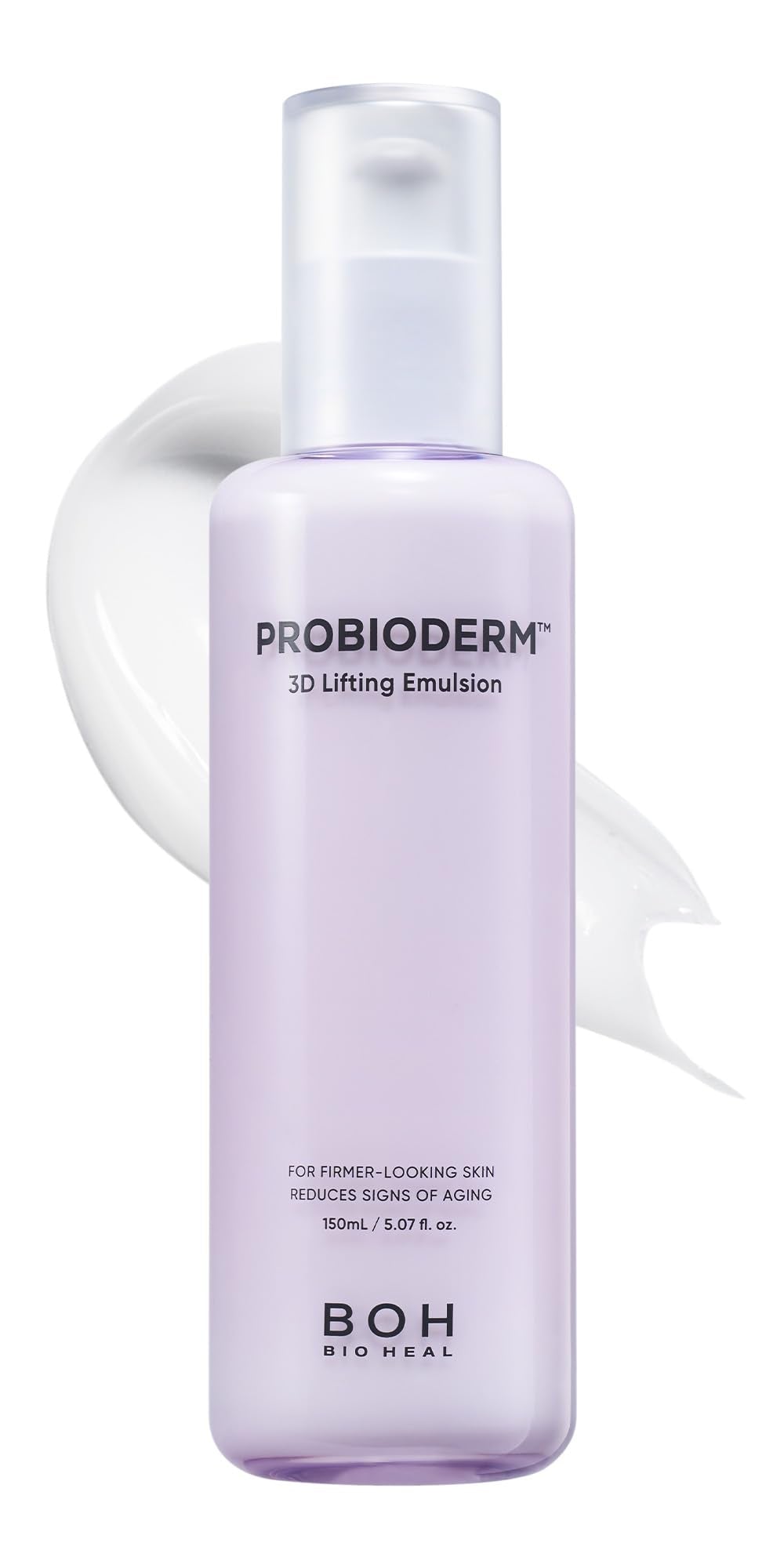 BIOHEAL BOH Probioderm 3D Lifting Emulsion bottle shows firming and hydration benefits.