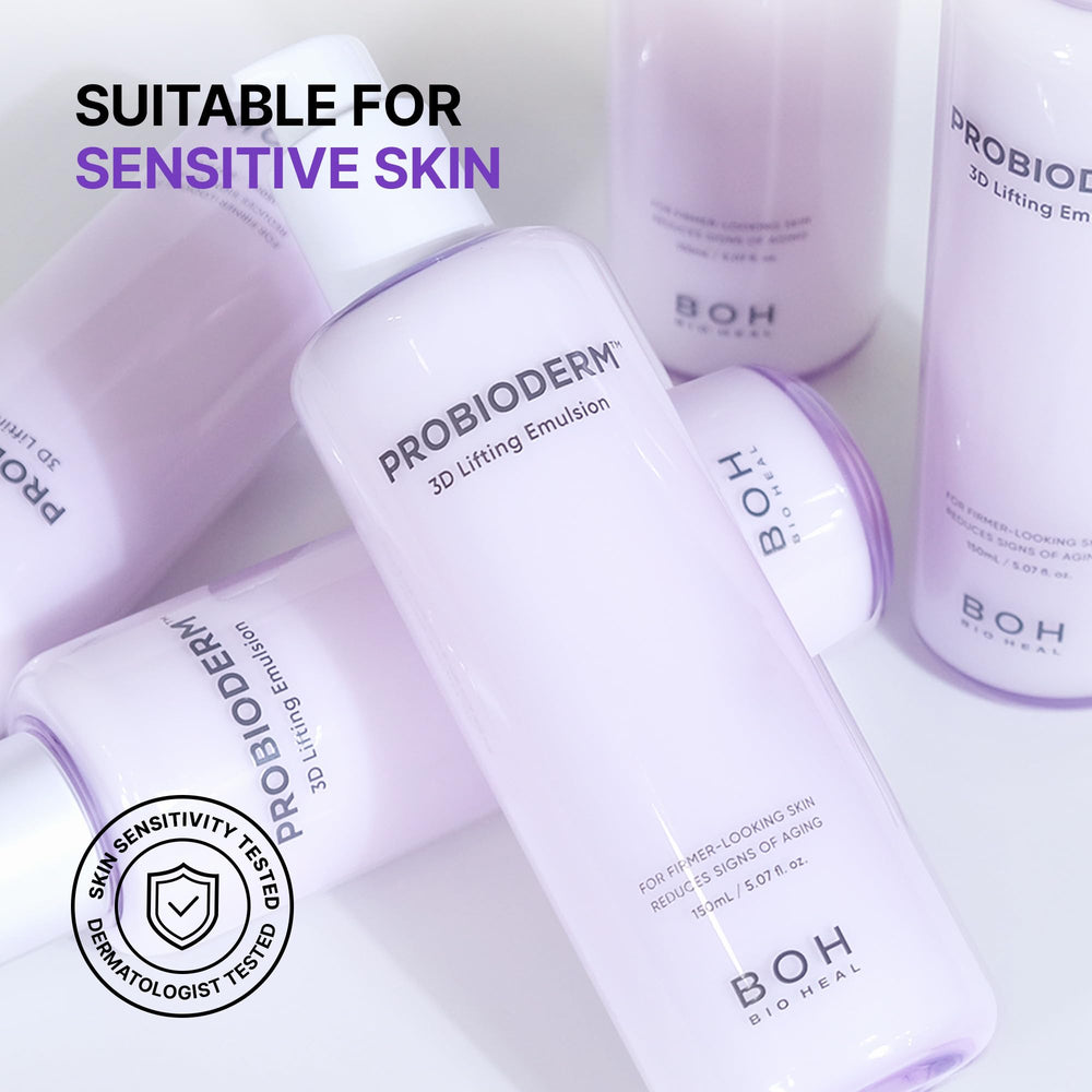 Ingredient visual of Probioderm and peptide blend in BIOHEAL BOH product.