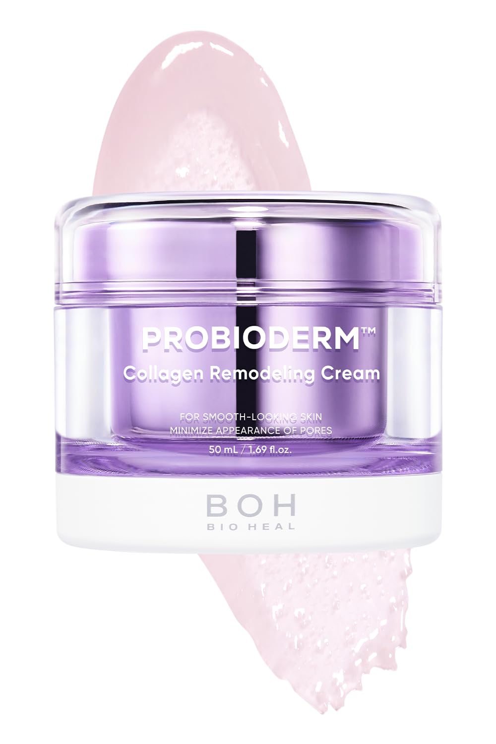 BIOHEAL BOH Probioderm jar close-up showing premium texture for smoother skin