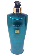 Biokeratin Anti-Frizz Conditioner bottle nozzle showing easy application and conditioning benefits.