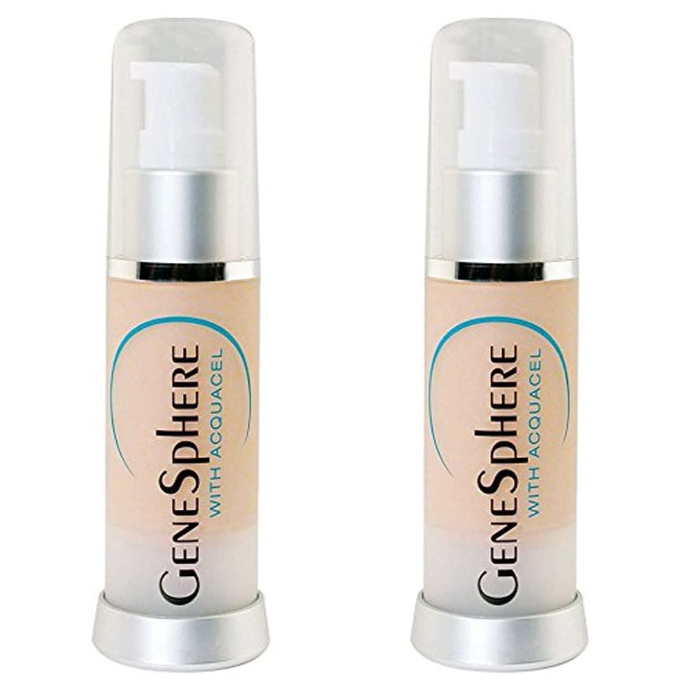 Biologic Solutions Genesphere Acquacel bottle highlighting hydrating skincare benefits.
