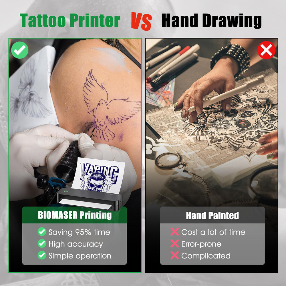 BIOMASER Bluetooth tattoo stencil machine enables flexible setup