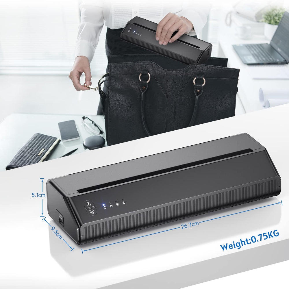 BIOMASER Tattoo Printer with 2500mAh battery for cordless sessions.