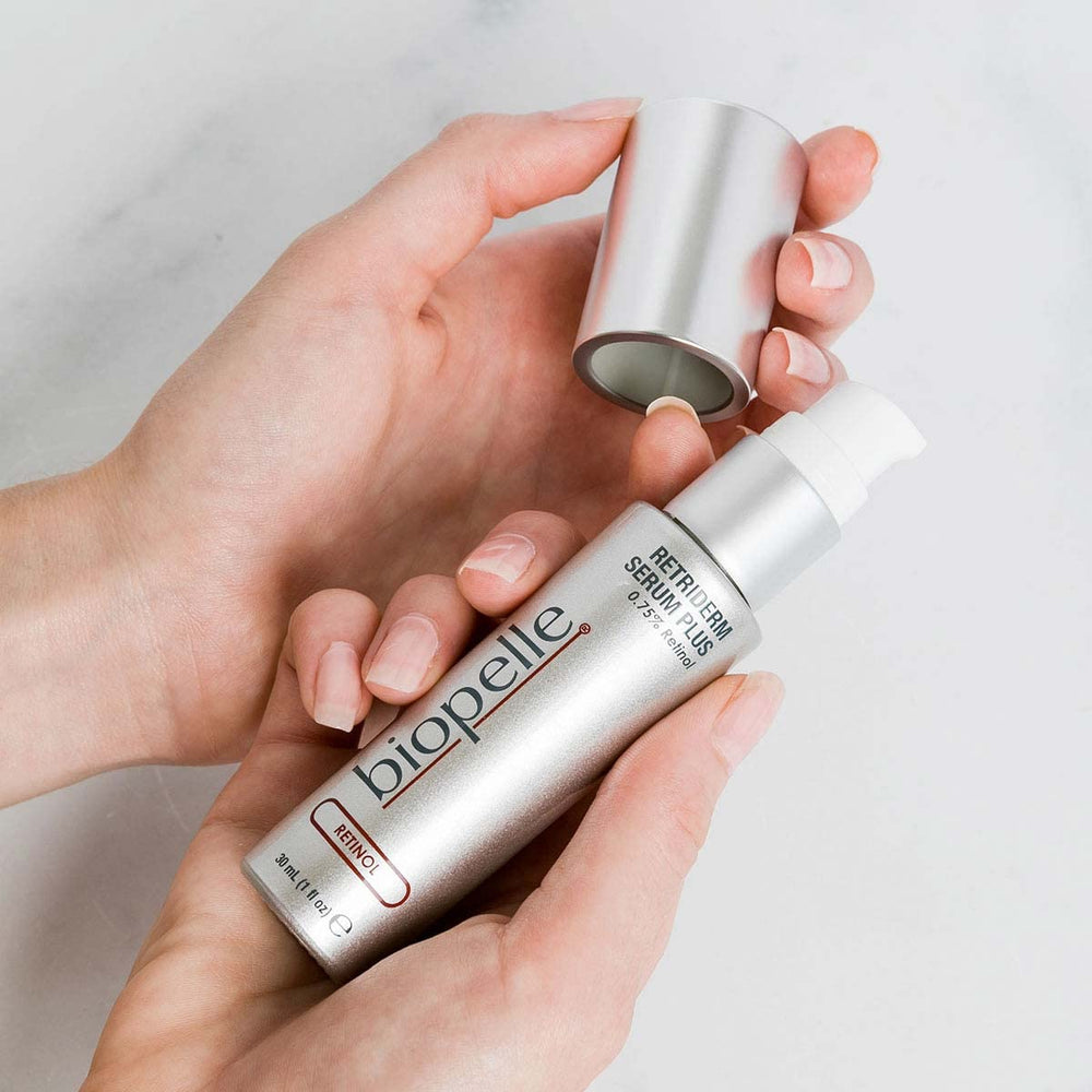 Serum swirl of Biopelle Retinol Serum Plus showing color and consistency
