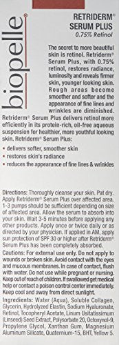 Texture closeup of Biopelle Retinol Serum Plus showing smooth formula
