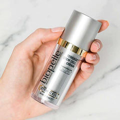 Biopelle Stem Cell Night Cream jar closeup highlights rich, creamy texture for comfortable evenings.