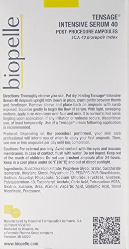 Biopelle Tensage Intensive Serum 40 ampoules ready for daily use.