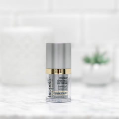 Biopelle Tensage Eye Cream applied around the orbital area at night for nourished, refreshed skin