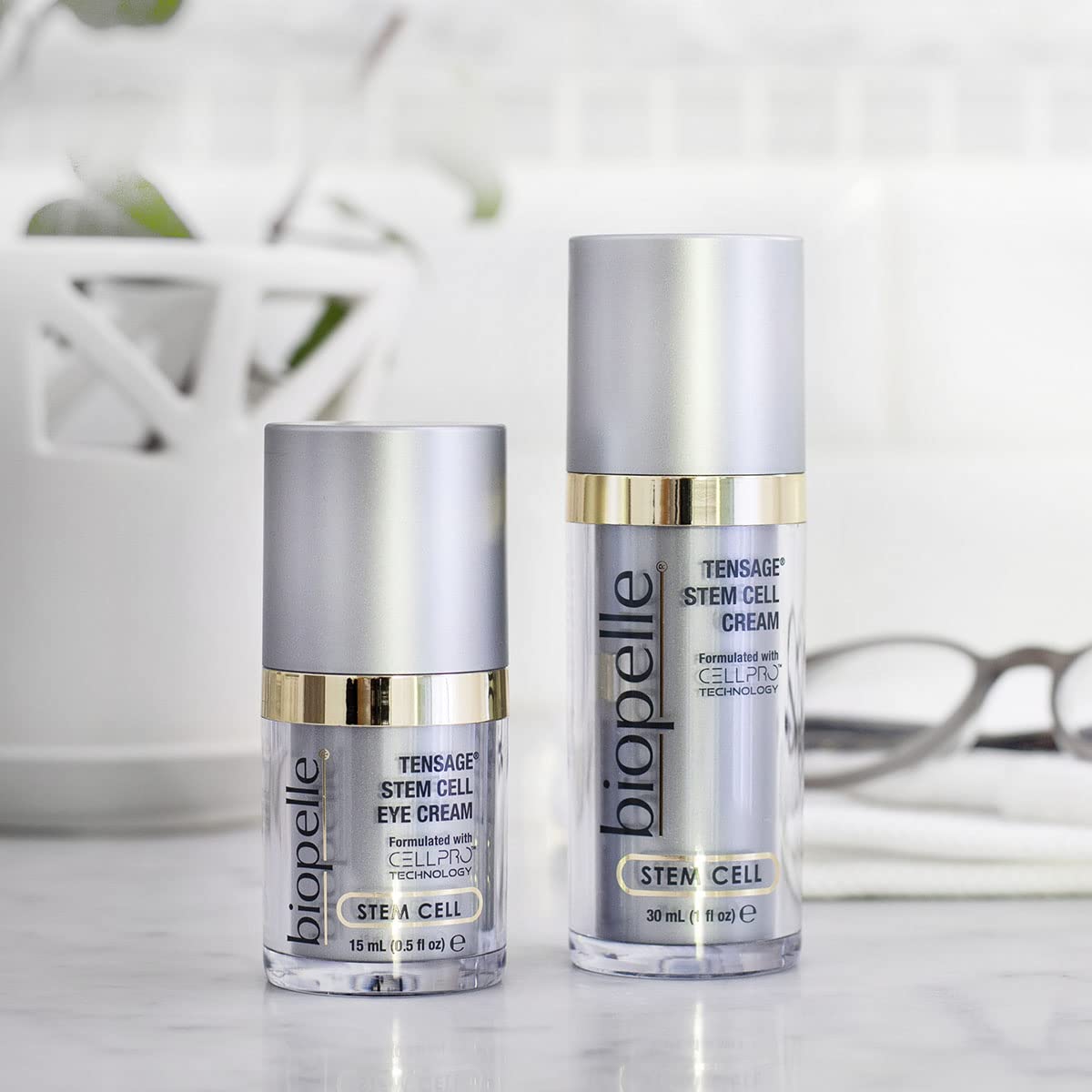 Biopelle Tensage Eye Cream jar invites nightly routine rituals for smoother skin