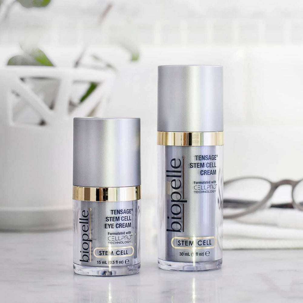 Biopelle Tensage Eye Cream jar invites nightly routine rituals for smoother skin