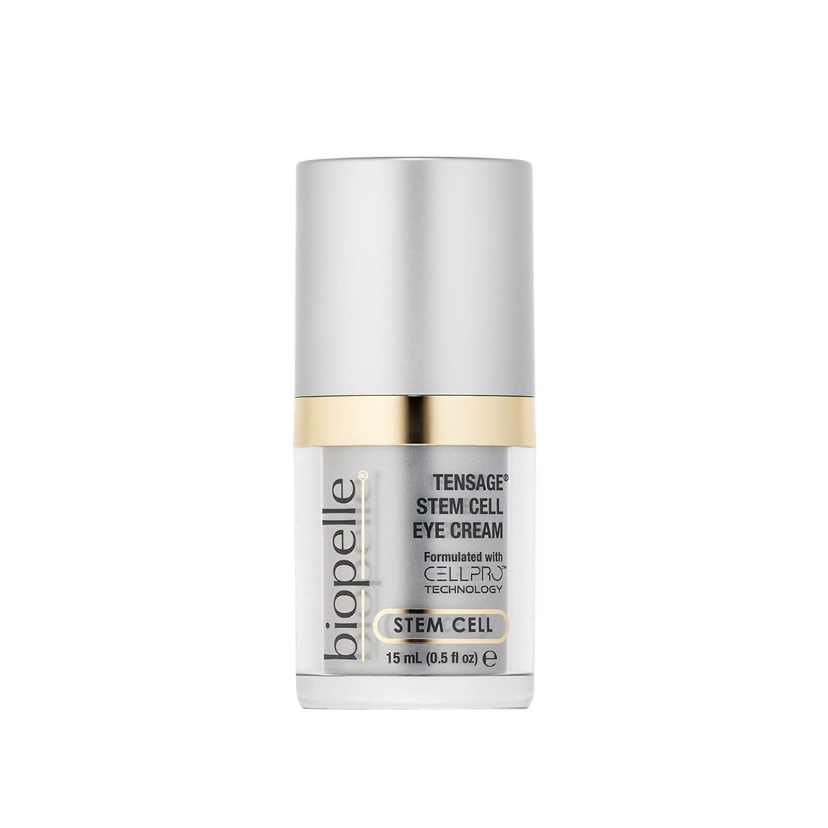 Biopelle Tensage Stem Cell Eye Cream packshot shows premium eye care for hydrated, delicate skin