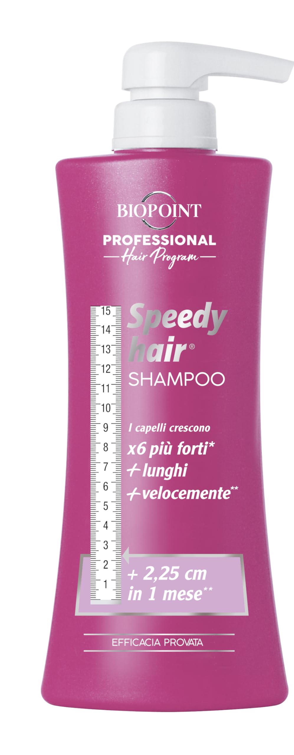 BIOPOINT Speedy Hair shampoo bottle front, premium Italian formula for nourished hair.