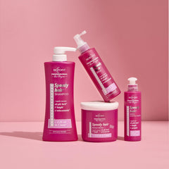 BIOPOINT Speedy Hair bottle with scalp focus hints at resilient, healthier-looking hair.