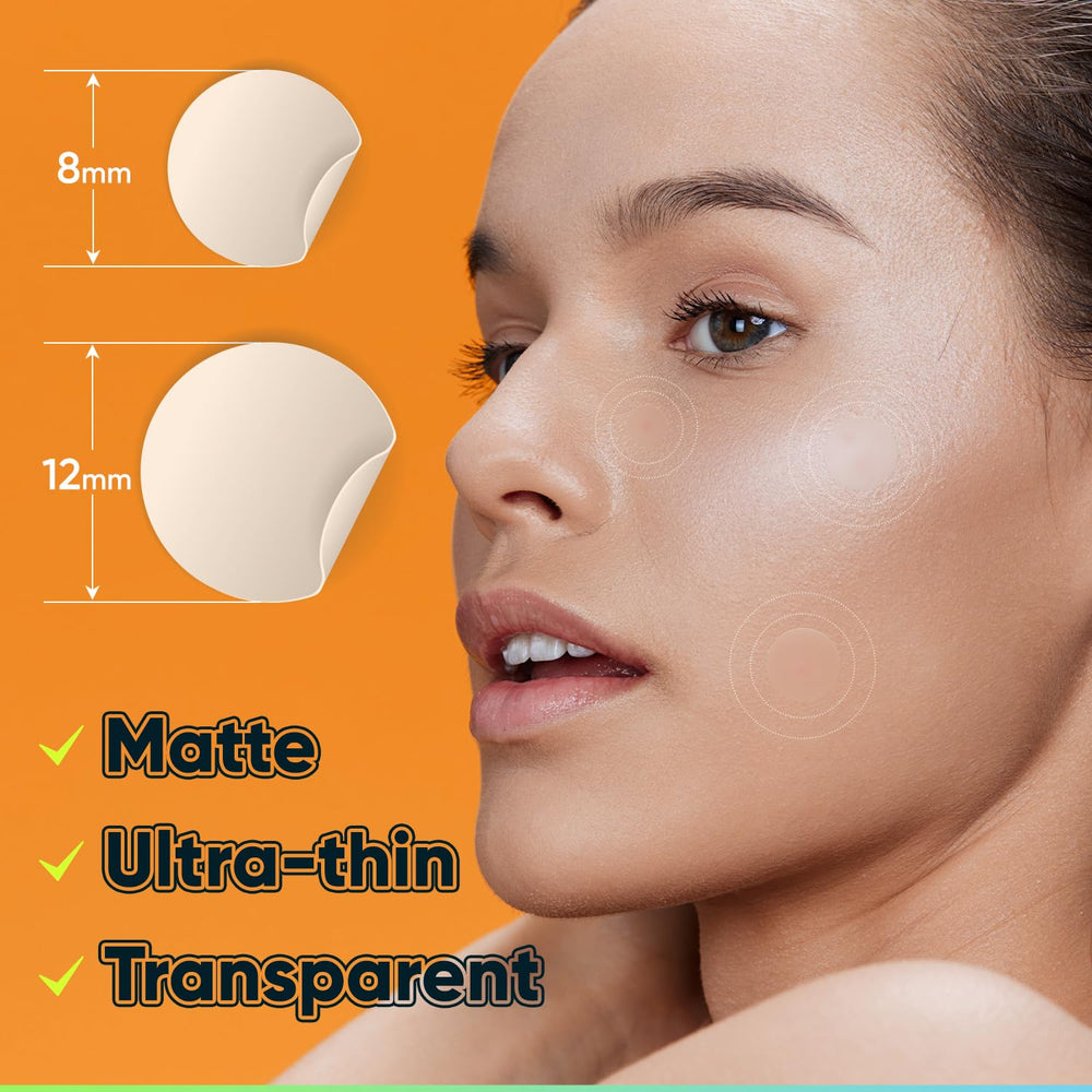 BIORICA pimple patches on skin discreetly conceal blemishes while you go about your day.