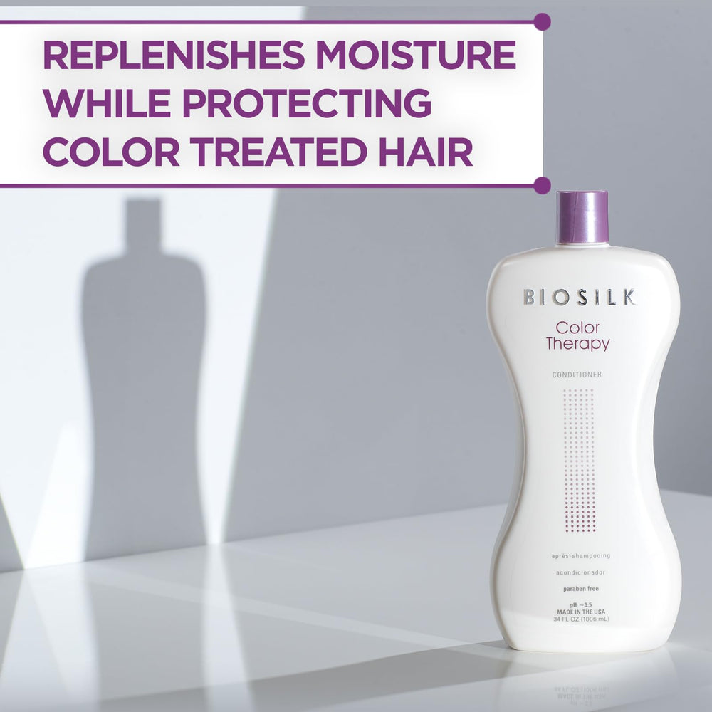 BioSilk Color Therapy duo packaging front view signals complete color protection system