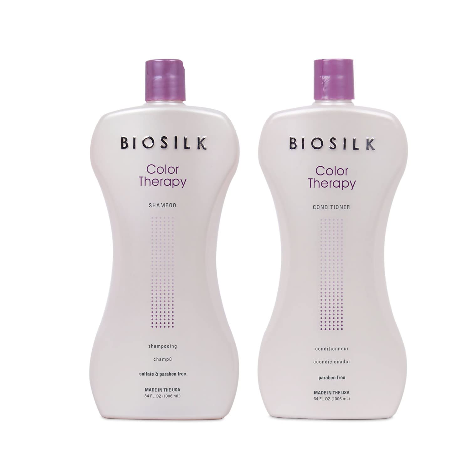 BioSilk Color Therapy shampoo bottle highlights color protection for vibrant hair