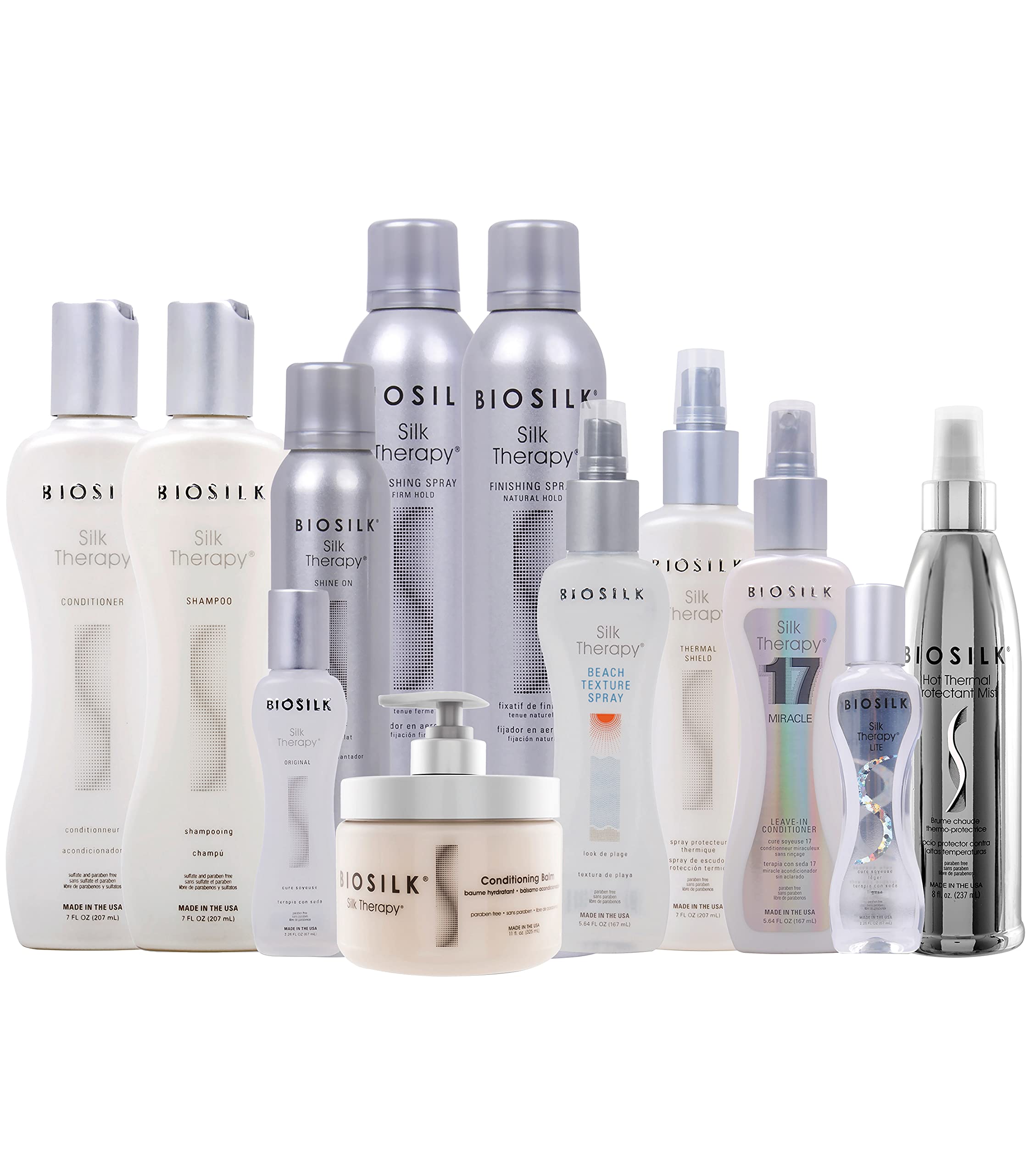 BioSilk Silk Therapy Conditioner bottle front view for smoother hair