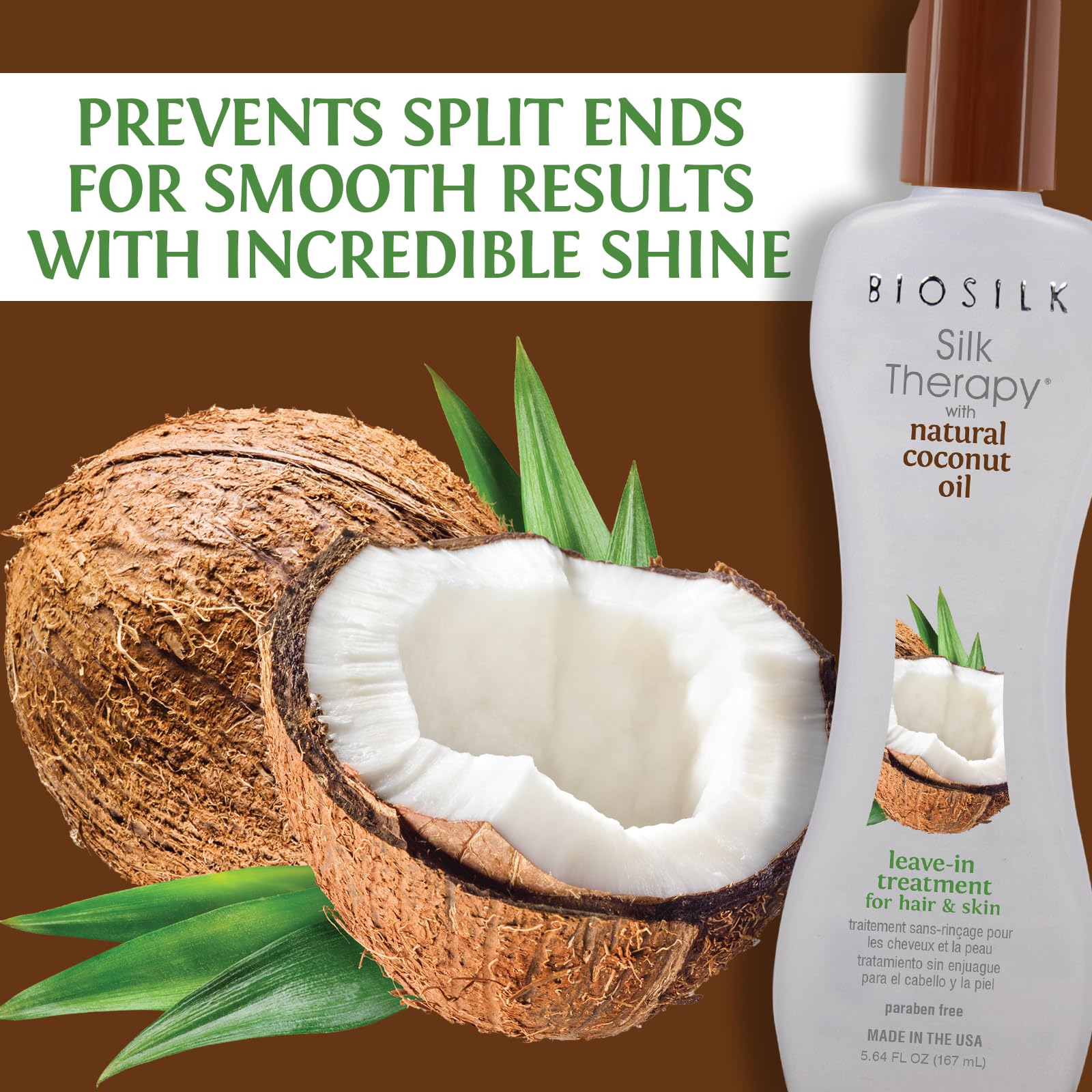 BioSilk Silk Therapy close-up showing radiant hair shine.
