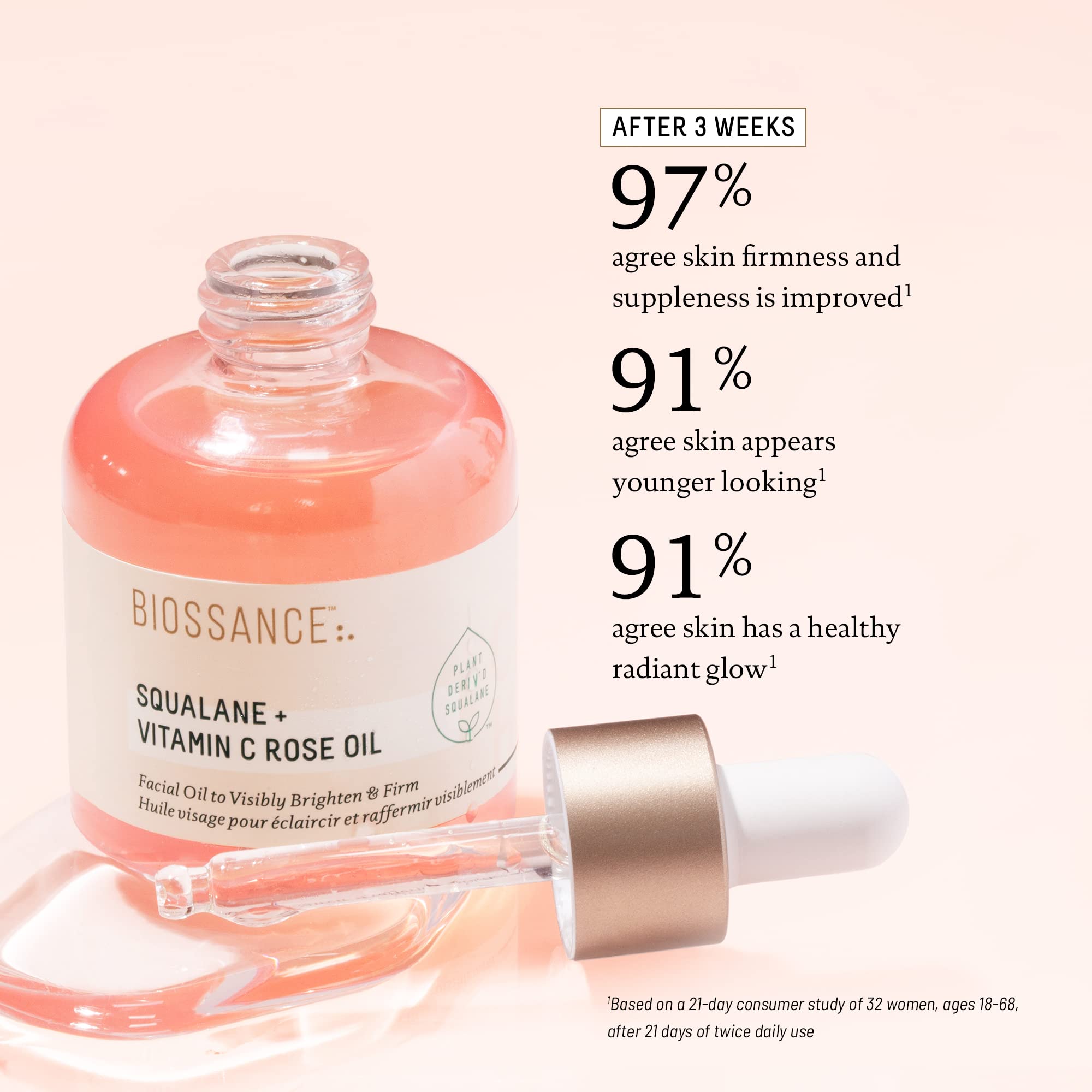 BIOSSANCE Chios crystal oil bottle hints at a firmer-looking glow.