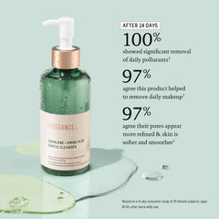 Close-up of rich foaming texture from BIOSSANCE cleanser for deep-cleanse
