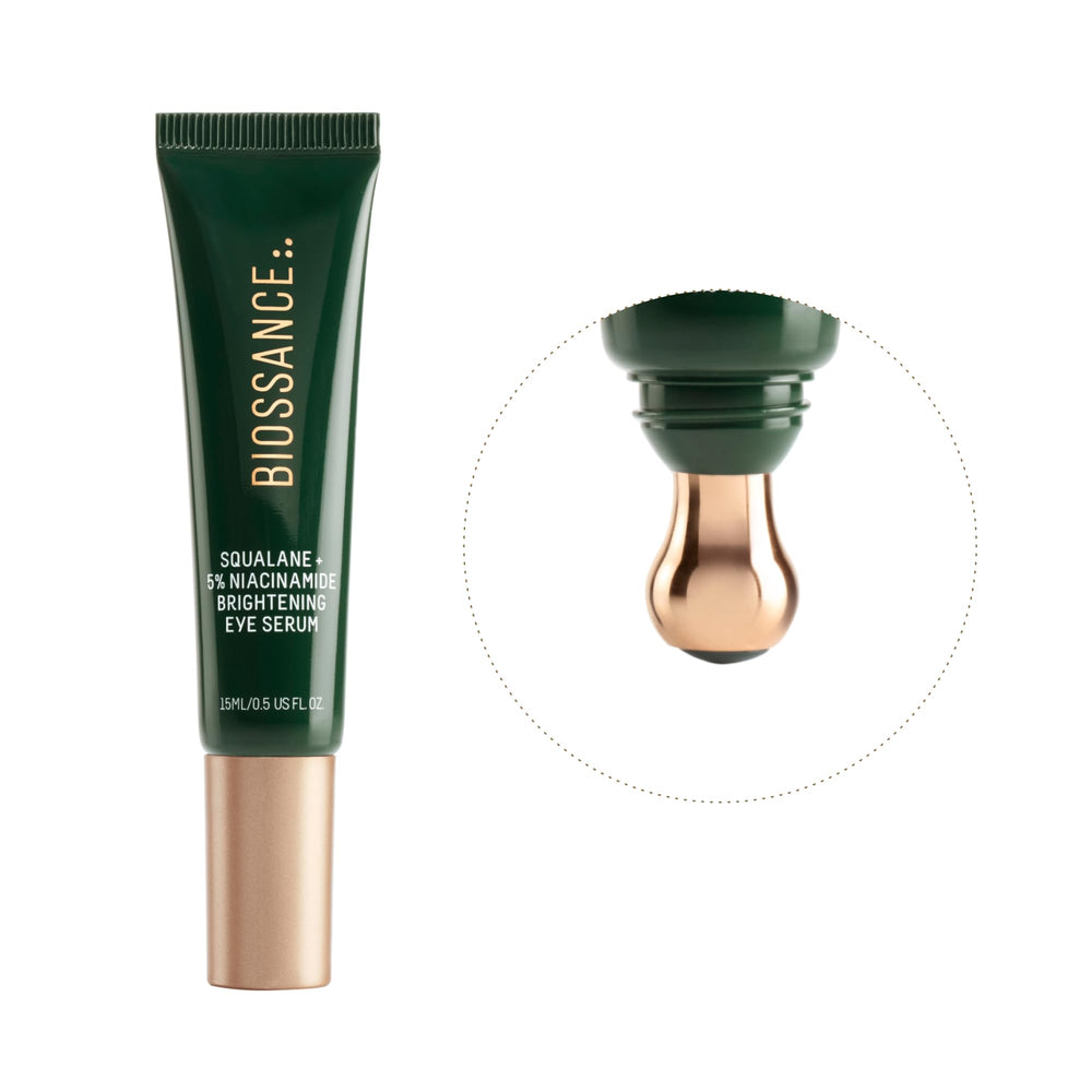 BIOSSANCE cool rollerball massage supports a refreshed morning routine.