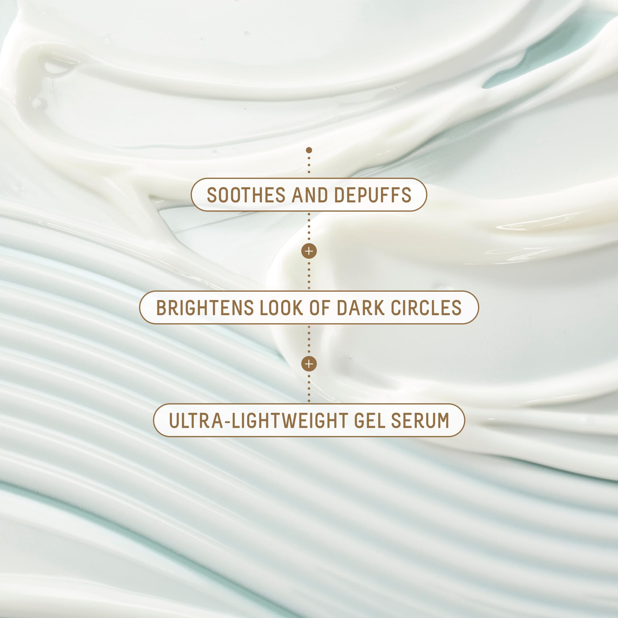 BIOSSANCE dual peptides with caffeine reduce visible puffiness around the eyes.