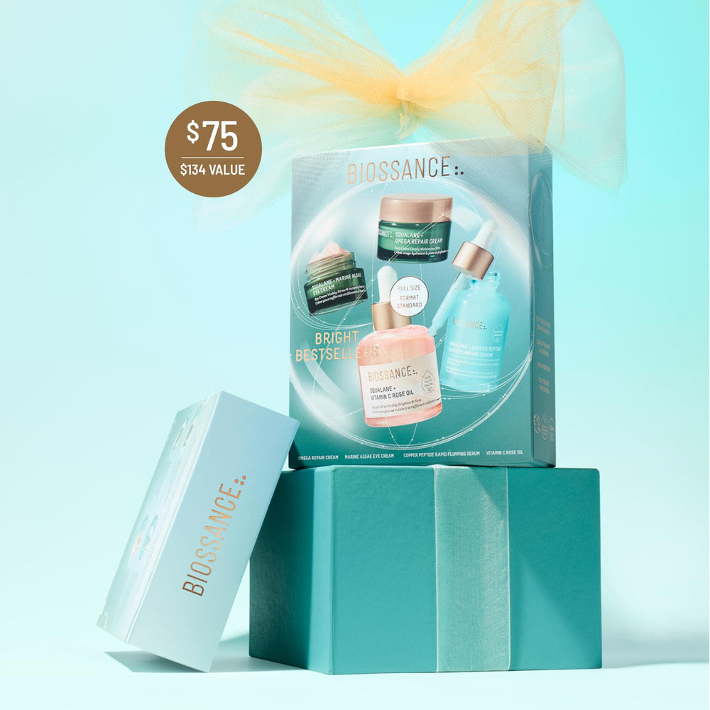 BIOSSANCE Gift set packaging card for gifting presentation