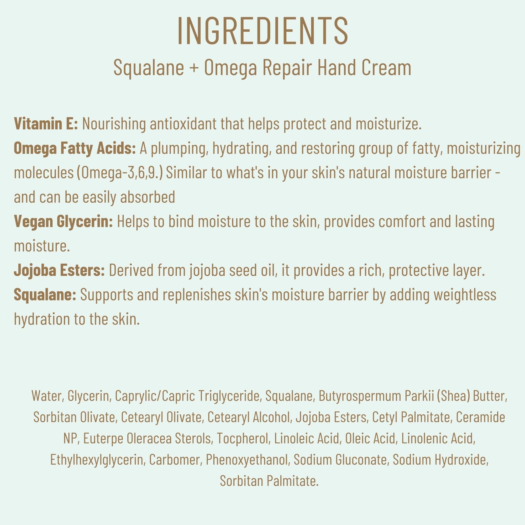 BIOSSANCE glycerin vitamin E ingredients support skin comfort