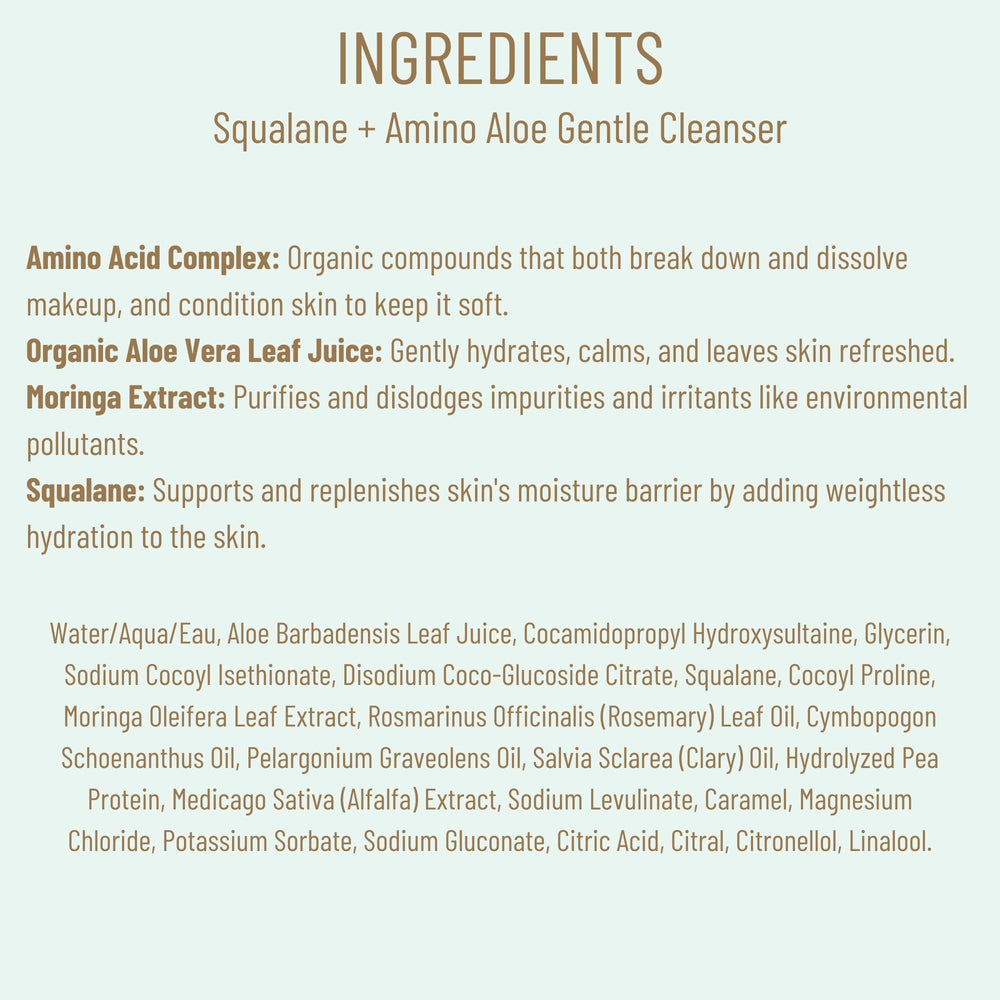 Rinsing away impurities with BIOSSANCE cleanser leaves skin refreshed
