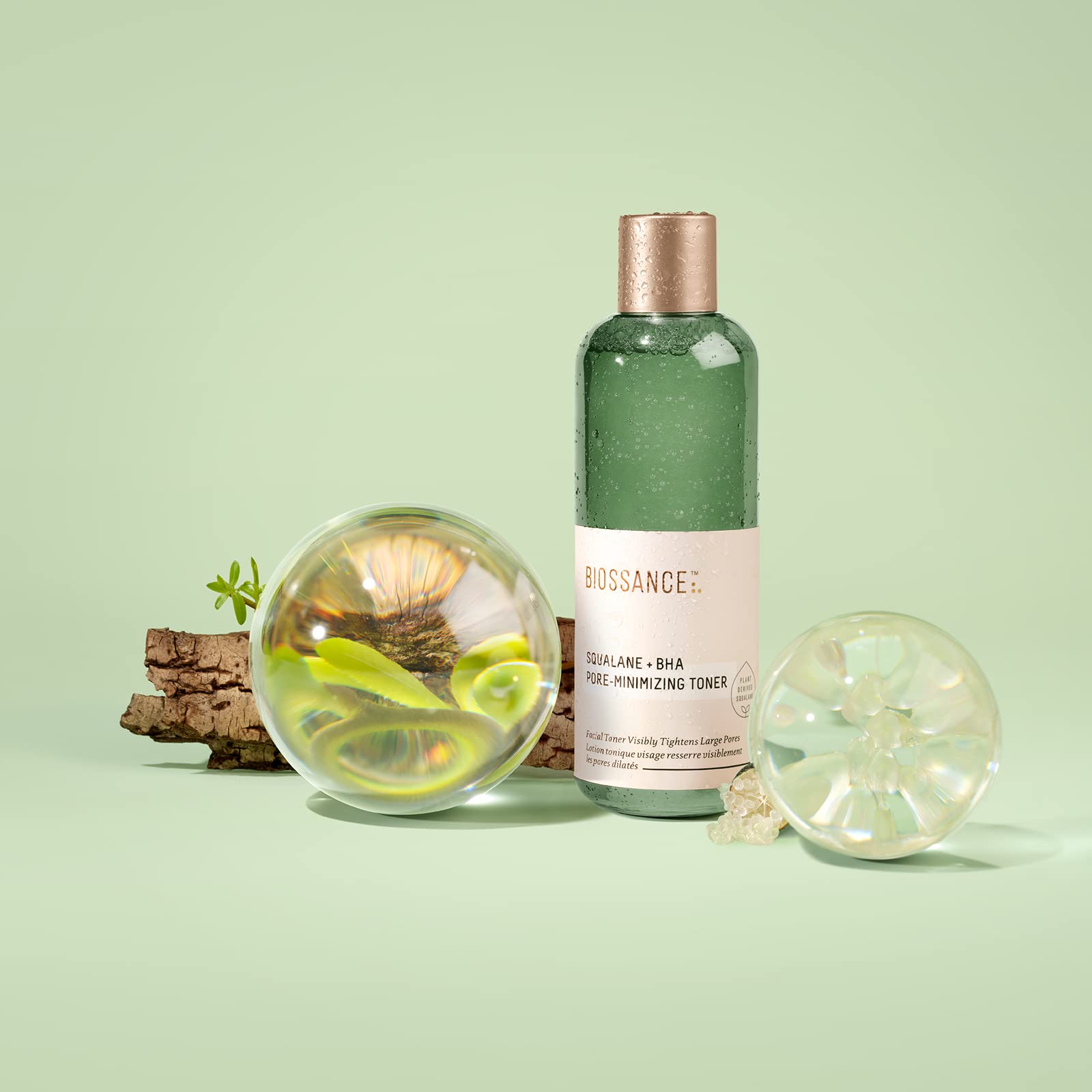 BIOSSANCE Squalane + BHA Toner close-up highlights hydrating formula