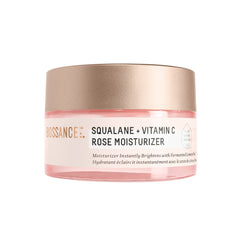 BIOSSANCE Squalane + Vitamin C Rose Moisturizer bottle pump for daily hydration