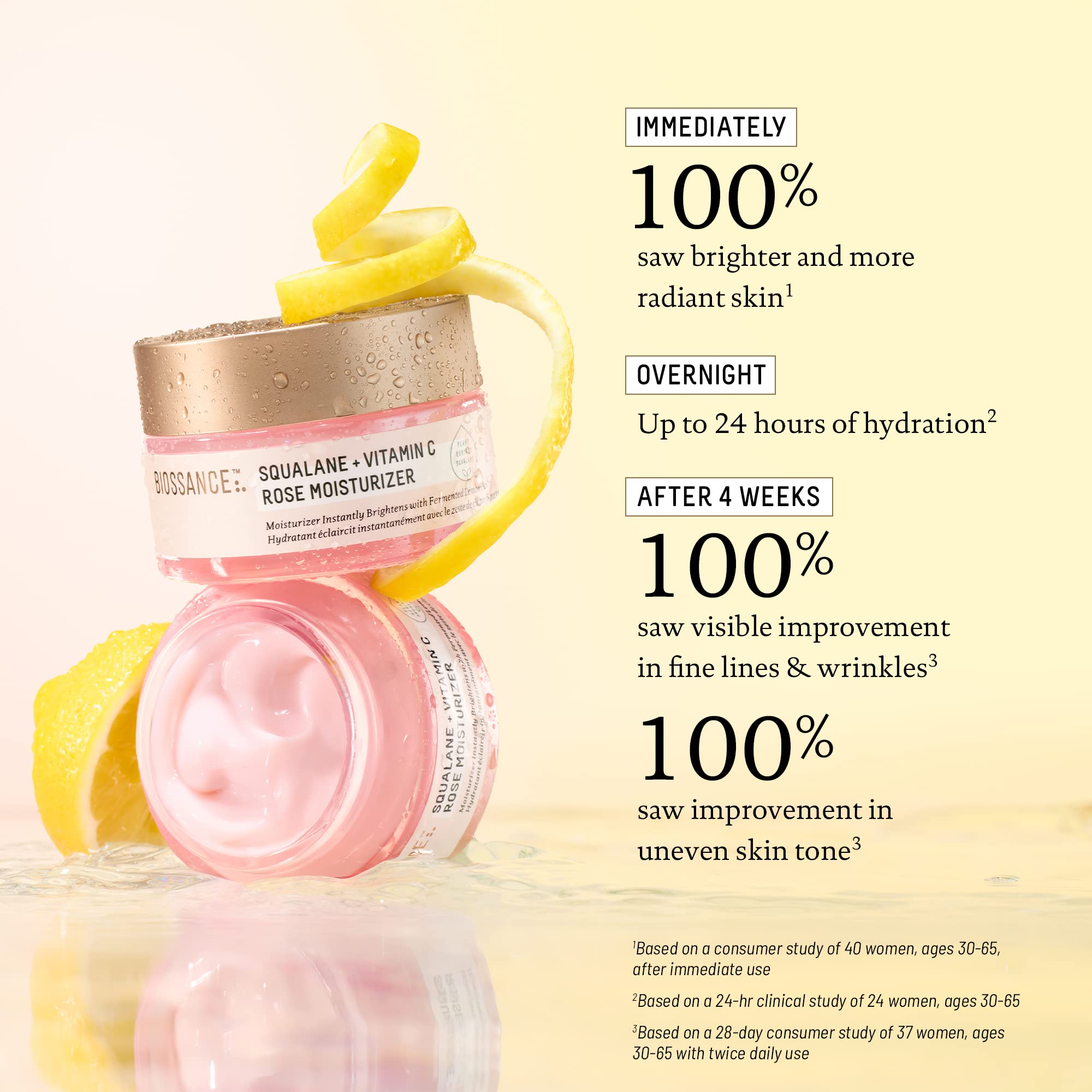 Fermented lemon close-up in BIOSSANCE Squalane + Vitamin C Rose Moisturizer