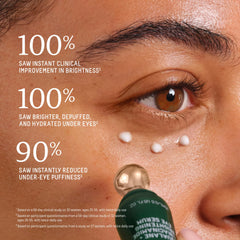 BIOSSANCE vitamin C eye serum brightening uses THD for radiant under-eye skin.