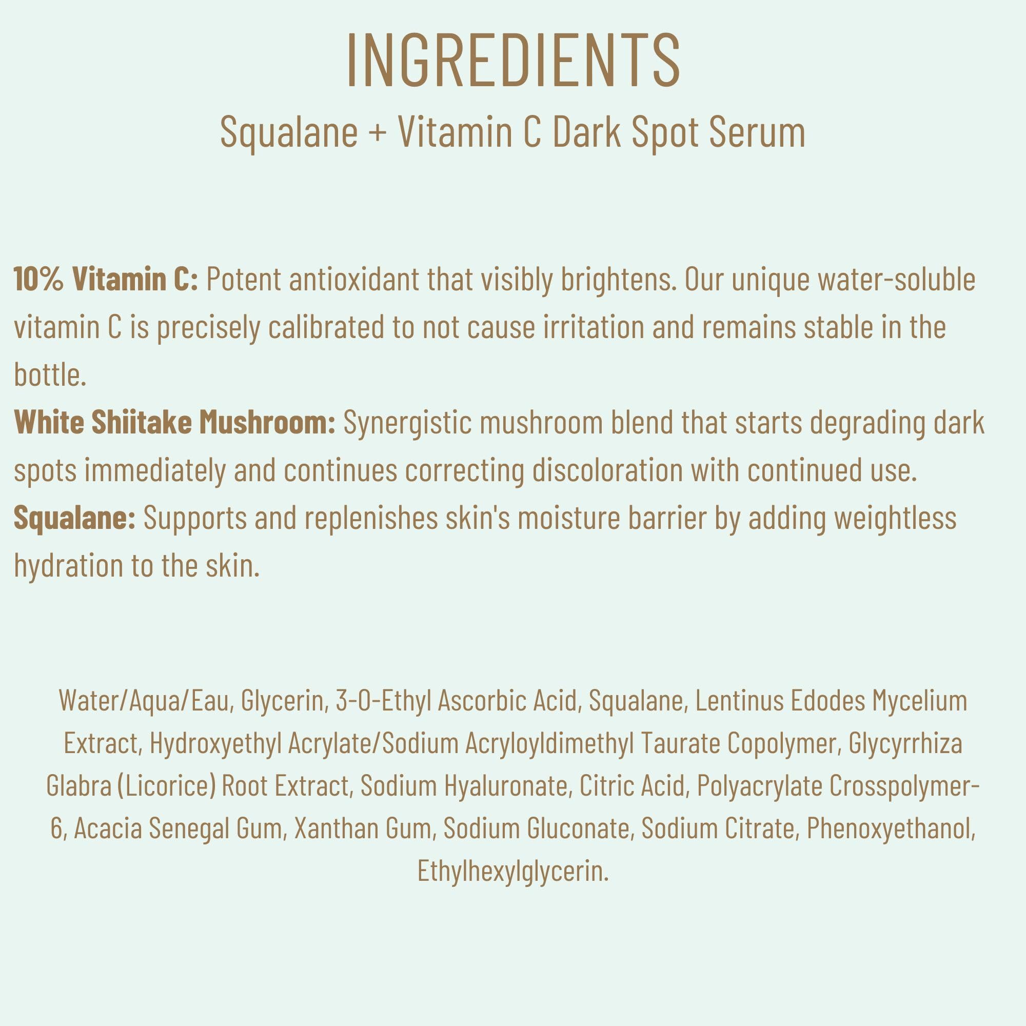 BIOSSANCE white shiitake extract highlight in formula