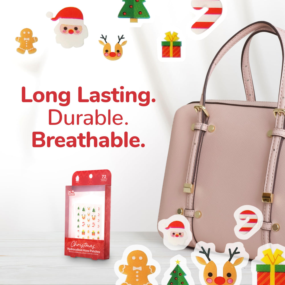 BioSwiss Gingerbread Man patch protects blemishes with breathable hydrocolloid