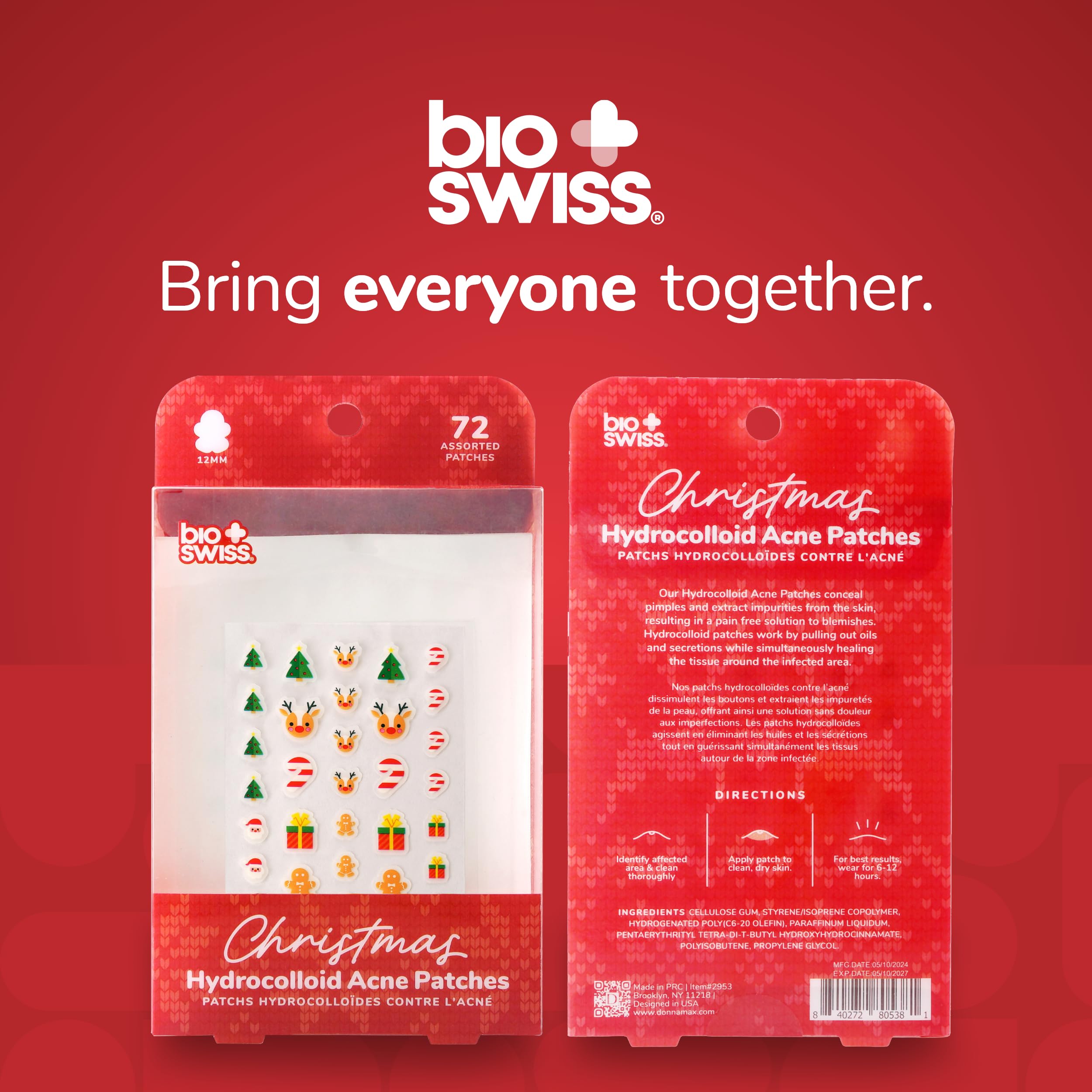 BioSwiss Santa Claus patch hides redness while supporting skin comfort