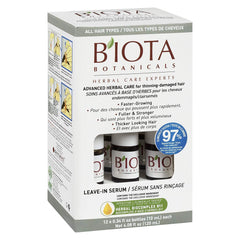 Biota Botanicals Advanced Herbal Care Leave-In Serum application shot demonstrating easy scalp use.