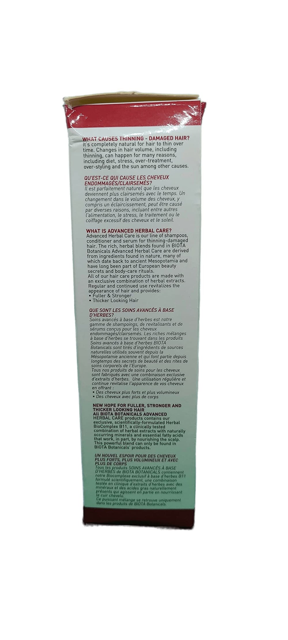 Biota Daily Care Shampoo in routine use showing nourished, fuller-looking hair potential