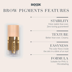 Biotek Moscow brow pigment neutral blond supports PMU and microblading applications.