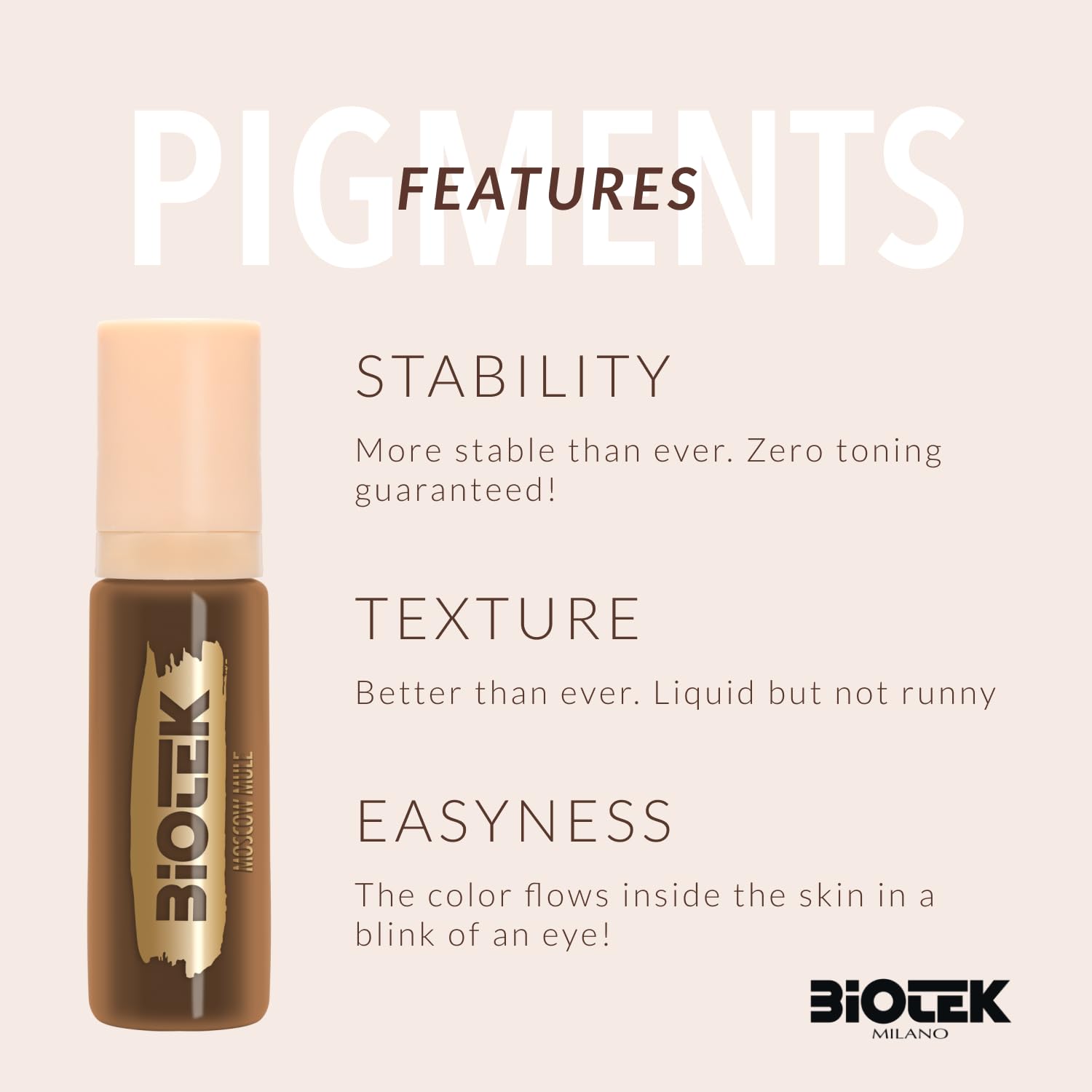 Biotek PMU brow palette shot highlighting shading texture