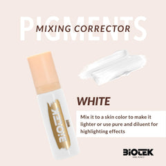 Biotek white pigment for eyebrow highlights creates crisp, defined brows