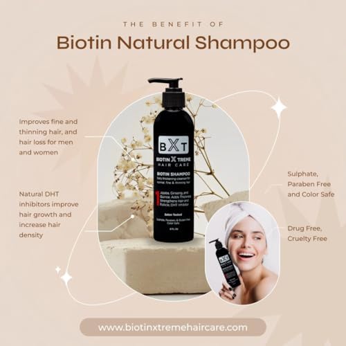 Biotin X Treme Shampoo after-use hair looks fuller and healthier.