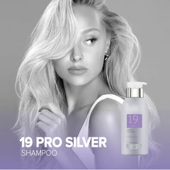 Biotop Professional 19 Pro Silver Shampoo lathering on hair to refresh color