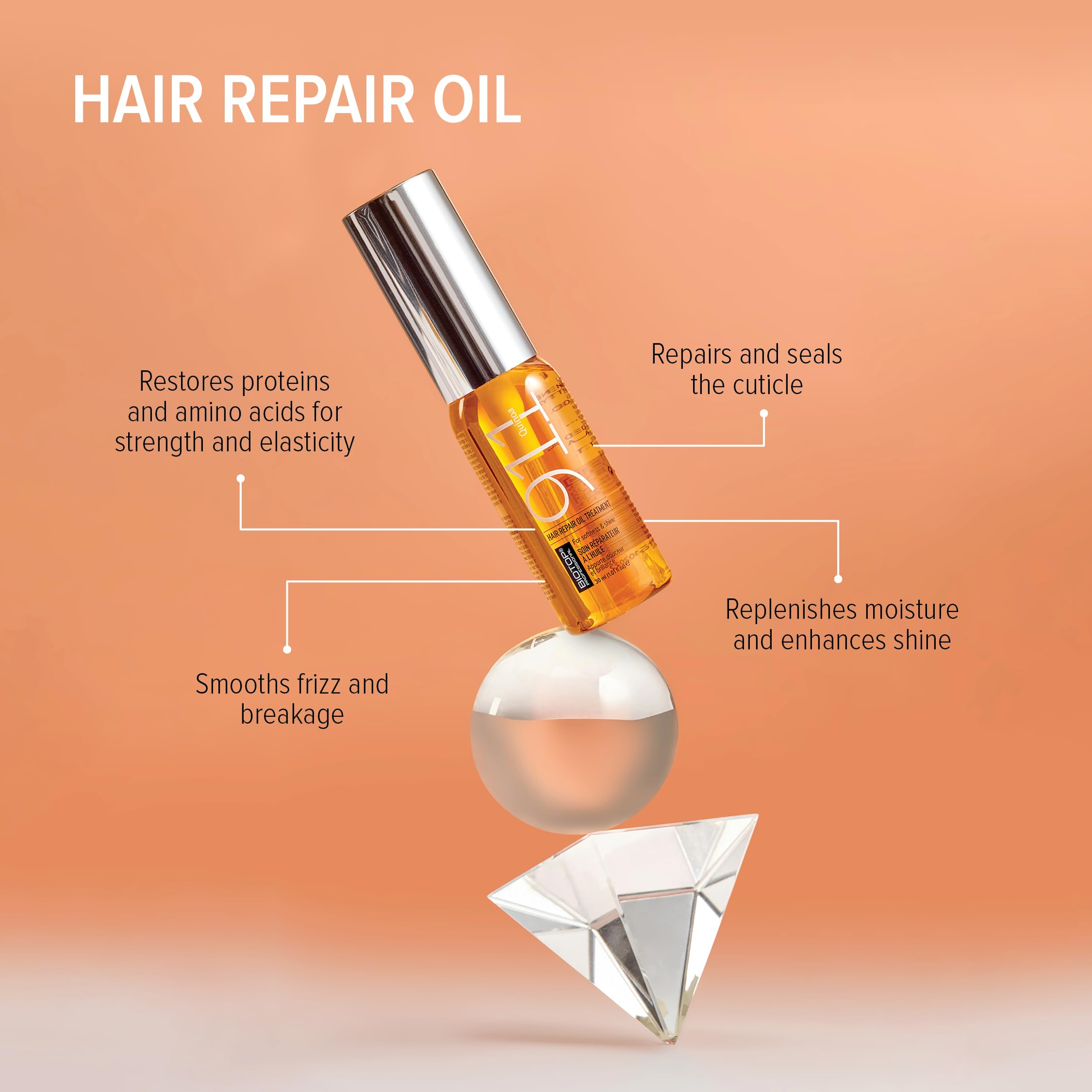 Biotop Professional 911 Quinoa Hair Repair Oil quinoa extract ingredient highlight for strength