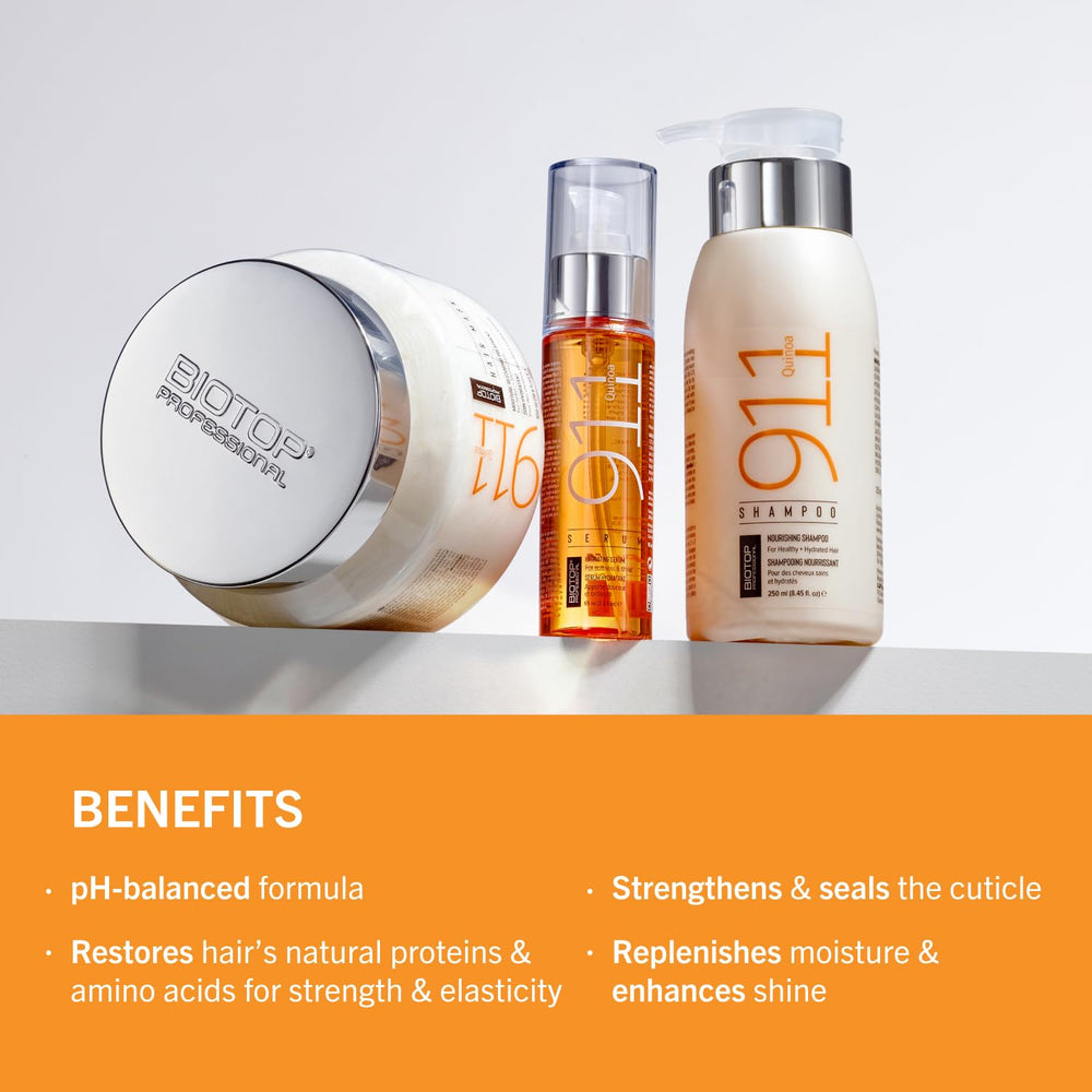 Biotop Professional 911 Quinoa Hair Repair Oil adds natural shine to strands